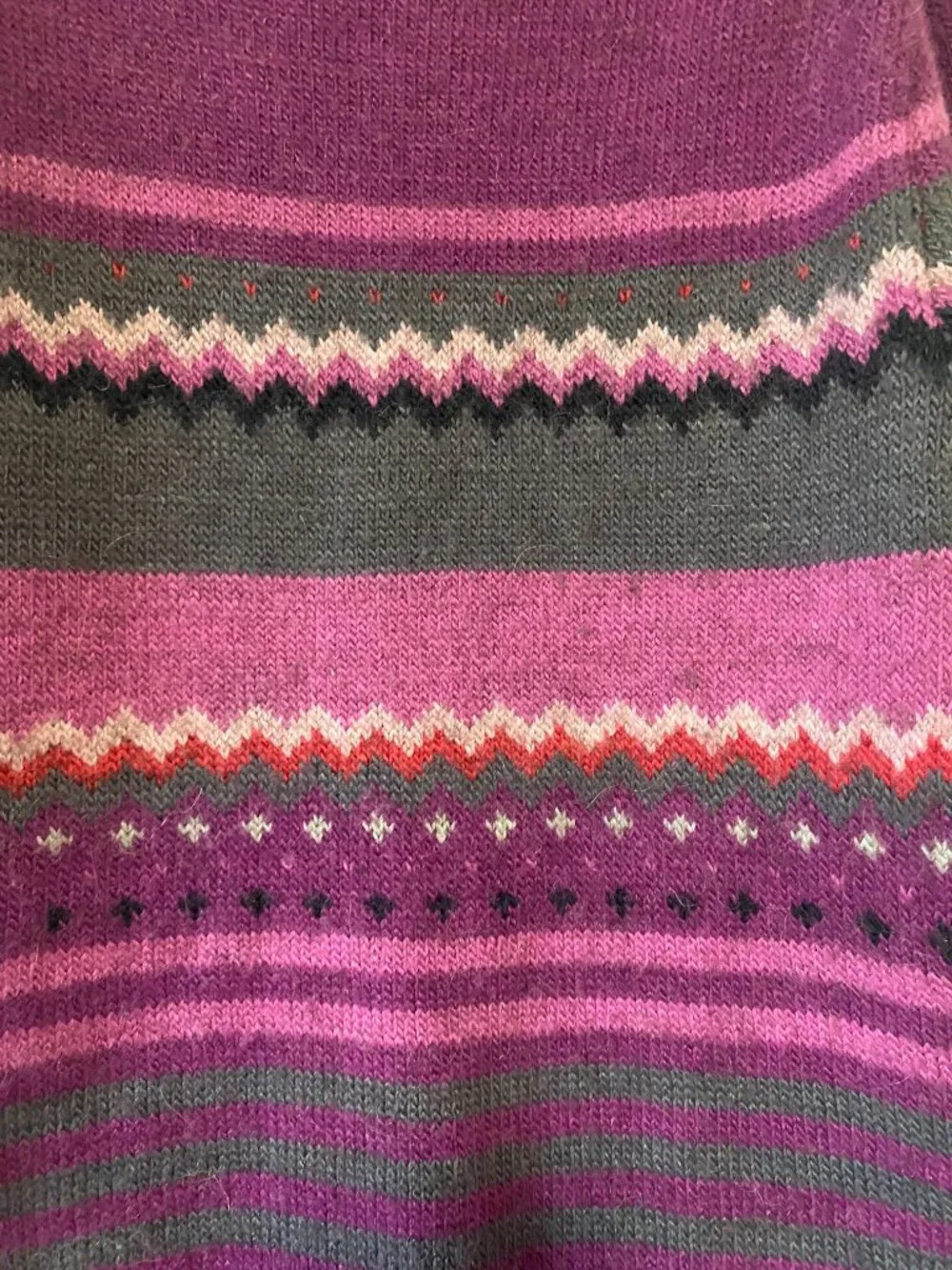 Deux par Deux Girls Fair Isle Knit Long Sleeve Sweater Dress Wool Blend 7